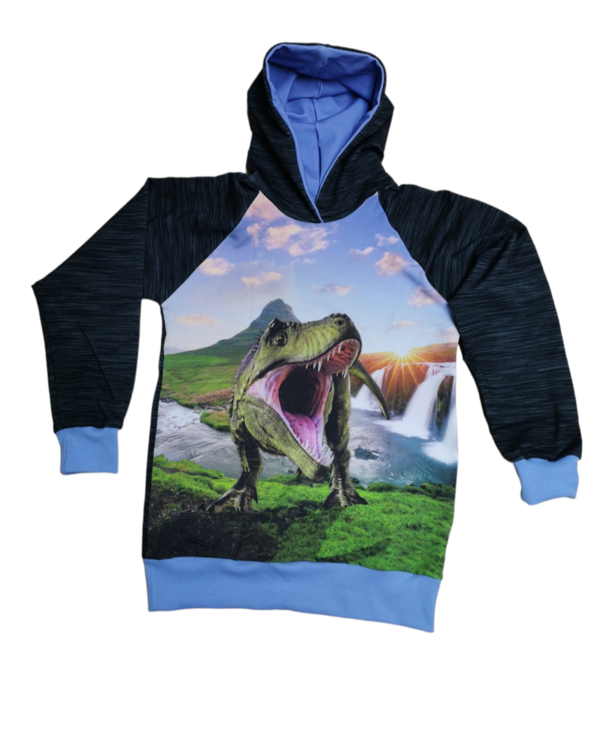 Hoodie / Sweatshirt  "Dino" in der Gr.134 aus Sommersweat