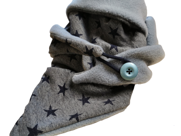 Tuch / Schal mit Sternen aus Fleece und Jersey
